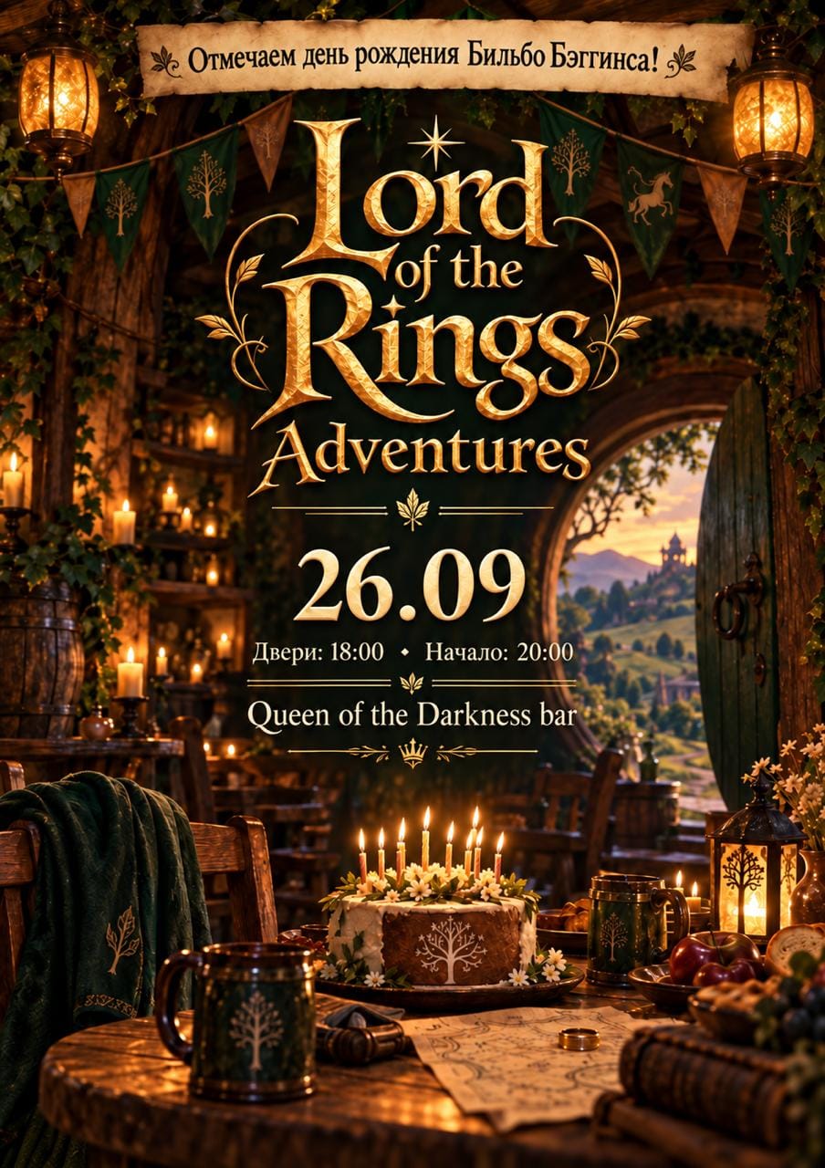 Афиша меропрития: LORD OF THE RINGS ADVENTURES